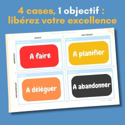 Matrice eisenhower bloc-notes Matrice d'Eisenhower - Carnet de Productivité et organisation. Organisateur de tâches et priorités