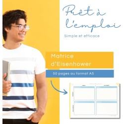 Matrice eisenhower bloc-notes Matrice d'Eisenhower - Carnet de Productivité et organisation. Organisateur de tâches et priorités