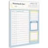 Bloc planning du jour français 50 pages - planificateur journalier par heure - Bloc note A5 papier activités et tâches journée. 