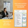 Bloc planning du jour français 50 pages - planificateur journalier par heure - Bloc note A5 papier activités et tâches journée. 