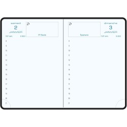 Exacompta - 13412E - Agenda de poche Journal 13 Horaires Ondine - 8,5 x 13 cm - Janvier à décembre 2026 - Coloris aléatoire