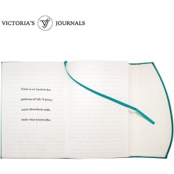 VICTORIA'S JOURNALS Journal magnétique, carnet vintage sculpté en similicuir avec couverture rigide, pages lignées, ruban marque