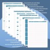 Agenda semainier 2025-2026, format A4 (29 x 21,7 cm), calendrier à livres sur 18 mois (juillet 2025 - décembre 2026), classeur à