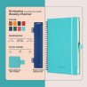 Agenda semainier 2025 2026, format A5 (21,9 x 16,4 cm), calendrier livre de 18 mois (juillet 2025 à décembre 2026), classeur à a