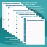 Agenda semainier 2025 2026, format A5 (21,9 x 16,4 cm), calendrier livre de 18 mois (juillet 2025 à décembre 2026), classeur à a