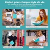 Agenda semainier 2025 2026, format A5 (21,9 x 16,4 cm), calendrier livre de 18 mois (juillet 2025 à décembre 2026), classeur à a