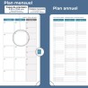 Agenda semainier 2025 2026, format A6 (16,6 x 9,7 cm), calendrier livre de 18 mois (juillet 2025 à décembre 2026), classeur à an