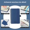 Agenda semainier 2025 2026, format A6 (16,6 x 9,7 cm), calendrier livre de 18 mois (juillet 2025 à décembre 2026), classeur à an