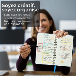 Agenda semainier 2025 2026, format A6 (16,6 x 9,7 cm), calendrier livre de 18 mois (juillet 2025 à décembre 2026), classeur à an
