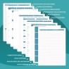 Agenda semainier 2025 2026, format A4 (29 x 21,7 cm), calendrier à livres sur 18 mois (juillet 2025 à décembre 2026), classeur à