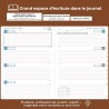 Agenda semainier 2025 2026, format A4 (29 x 21,7 cm), calendrier à livres sur 18 mois (juillet 2025 à décembre 2026), classeur à