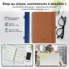 Agenda semainier 2025 2026, format A4 (29 x 21,7 cm), calendrier à livres sur 18 mois (juillet 2025 à décembre 2026), classeur à