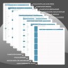 Agenda semainier 2025 2026, format A4 (29 x 21,7 cm), calendrier à livres sur 18 mois (juillet 2025 à décembre 2026), classeur à
