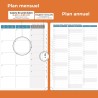 Agenda semainier 2025 2026, format A4 (29 x 21,7 cm), calendrier à livres sur 18 mois (juillet 2025 à décembre 2026), classeur à