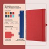Agenda semainier 2025 2026, format A4 (29 x 21,7 cm), calendrier à livres sur 18 mois (juillet 2025 à décembre 2026), classeur à