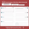 Agenda semainier 2025 2026, format A4 (29 x 21,7 cm), calendrier à livres sur 18 mois (juillet 2025 à décembre 2026), classeur à