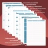Agenda semainier 2025 2026, format A4 (29 x 21,7 cm), calendrier à livres sur 18 mois (juillet 2025 à décembre 2026), classeur à