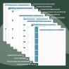 Agenda semainier 2025 2026, format A4 (29 x 21,7 cm), calendrier à livres sur 18 mois (juillet 2025 à décembre 2026), classeur à