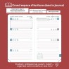 Agenda semainier 2025 2026, format A6 (16,6 x 9,7 cm), calendrier à livres sur 18 mois (juillet 2025 à décembre 2026), classeur 