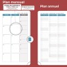 Agenda semainier 2025 2026, format A6 (16,6 x 9,7 cm), calendrier à livres sur 18 mois (juillet 2025 à décembre 2026), classeur 