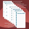 Agenda semainier 2025 2026, format A6 (16,6 x 9,7 cm), calendrier à livres sur 18 mois (juillet 2025 à décembre 2026), classeur 