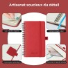 Agenda semainier 2025 2026, format A6 (16,6 x 9,7 cm), calendrier à livres sur 18 mois (juillet 2025 à décembre 2026), classeur 