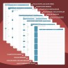 Agenda semainier 2025 2026, format A5 (21,9 x 16,4 cm), calendrier livre de 18 mois (juillet 2025 à décembre 2026), classeur à a