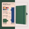 Agenda semainier 2025 2026, format A5 (21,9 x 16,4 cm), calendrier livre de 18 mois (juillet 2025 à décembre 2026), classeur à a