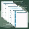 Agenda semainier 2025 2026, format A5 (21,9 x 16,4 cm), calendrier livre de 18 mois (juillet 2025 à décembre 2026), classeur à a