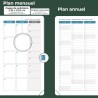 Agenda semainier 2025 2026, format A6 (16,6 x 9,7 cm), calendrier à livres sur 18 mois (juillet 2025 à décembre 2026), classeur 