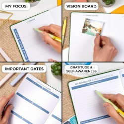 Clever Fox Planificateur 2e édition – Planificateur d'objectifs hebdomadaires et mensuels colorés, organiseur de gestion du temp