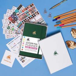 Clever Fox Planificateur 2e édition – Planificateur d'objectifs hebdomadaires et mensuels colorés, organiseur de gestion du temp