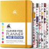 Clever Fox Planificateur 2e édition – Planificateur d'objectifs hebdomadaires et mensuels colorés, organiseur de gestion du temp