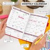 Clever Fox Planificateur 2e édition – Planificateur d'objectifs hebdomadaires et mensuels colorés, organiseur de gestion du temp