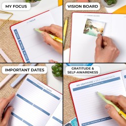 Clever Fox Planificateur 2e édition – Planificateur d'objectifs hebdomadaires et mensuels colorés, organiseur de gestion du temp