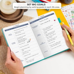 Clever Fox Planificateur 2e édition – Planificateur d'objectifs hebdomadaires et mensuels colorés, organiseur de gestion du temp