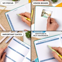 Clever Fox Planificateur 2e édition – Planificateur d'objectifs hebdomadaires et mensuels colorés, organiseur de gestion du temp