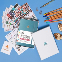 Clever Fox Planificateur 2e édition – Planificateur d'objectifs hebdomadaires et mensuels colorés, organiseur de gestion du temp