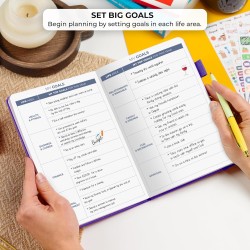 Clever Fox Planificateur 2e édition – Planificateur d'objectifs hebdomadaires et mensuels colorés, organiseur de gestion du temp