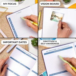 Clever Fox Planificateur 2e édition – Planificateur d'objectifs hebdomadaires et mensuels colorés, organiseur de gestion du temp