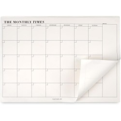 60 Feuilles Planning Mensuel 24.5x17.5 cm, Planificateur Mensuel Calendrier Non Daté, Détachable Planificateur Bloc-Notes, Month