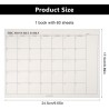 60 Feuilles Planning Mensuel 24.5x17.5 cm, Planificateur Mensuel Calendrier Non Daté, Détachable Planificateur Bloc-Notes, Month