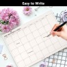 60 Feuilles Planning Mensuel 24.5x17.5 cm, Planificateur Mensuel Calendrier Non Daté, Détachable Planificateur Bloc-Notes, Month