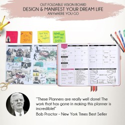 Planificateur de vie « Law of Attraction » – Planificateur pour augmenter la productivité et le bonheur – Planificateur hebdomad