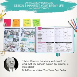Planificateur Law of Attraction – Planificateur hebdomadaire et mensuel non daté, un voyage de 12 mois pour augmenter la product