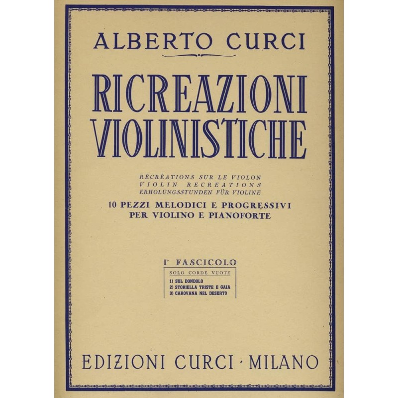 Ricreazioni Violinistiche Vol. 1 - BOOK