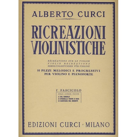 Ricreazioni Violinistiche Vol. 1 - BOOK