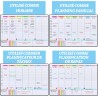 POPRUN Planning Semaine magnetique emploi du temps,Tableau Semainier Organisateur Frigo effaçable,idéal pour Planification des T