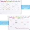 POPRUN Planning Semaine magnetique emploi du temps,Semainier Organisateur Frigo,Calendrier Tableau blanc Menu Planning,Planifica
