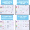 POPRUN Planning Semaine magnetique emploi du temps,Semainier Organisateur Frigo,Calendrier Tableau blanc Menu Planning,Planifica